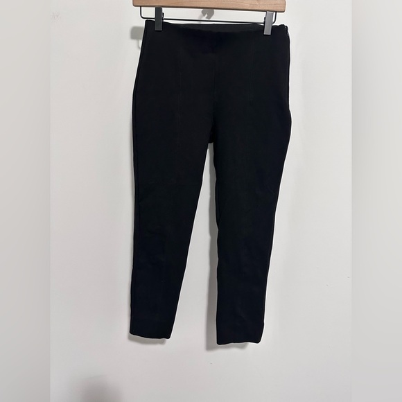 Quince Black Ankle-Length Ultra-Stretch Ponte Pintuck Ankle Pants - Picture 2 of 8